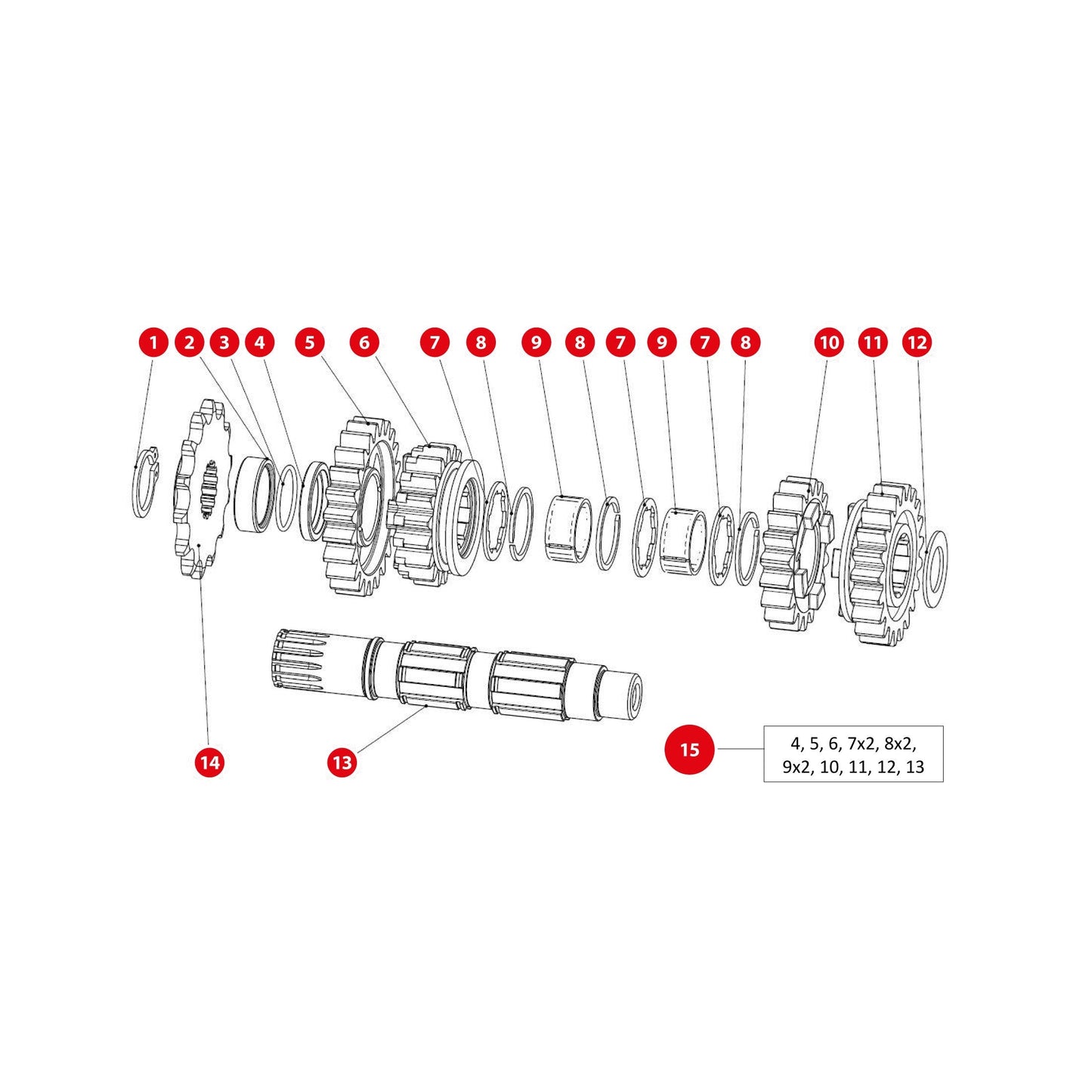 11/ SLIDING WHEEL-2.G 21Z with recess