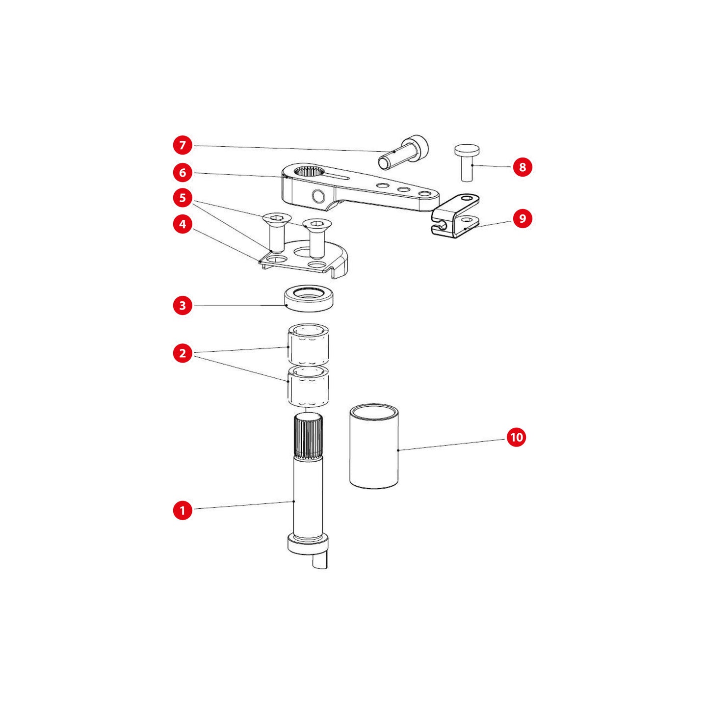 1/ RELEASE SHAFT WITH SERRATION