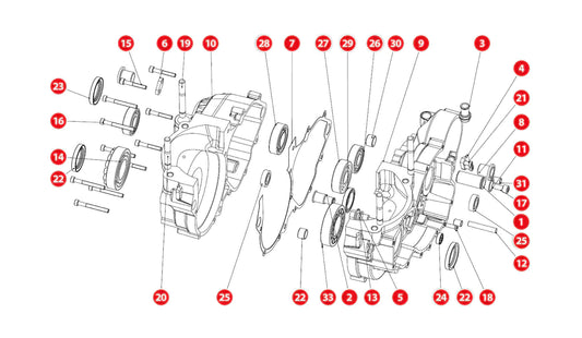 X/ BEARING SET COMPL. CRANKCASE